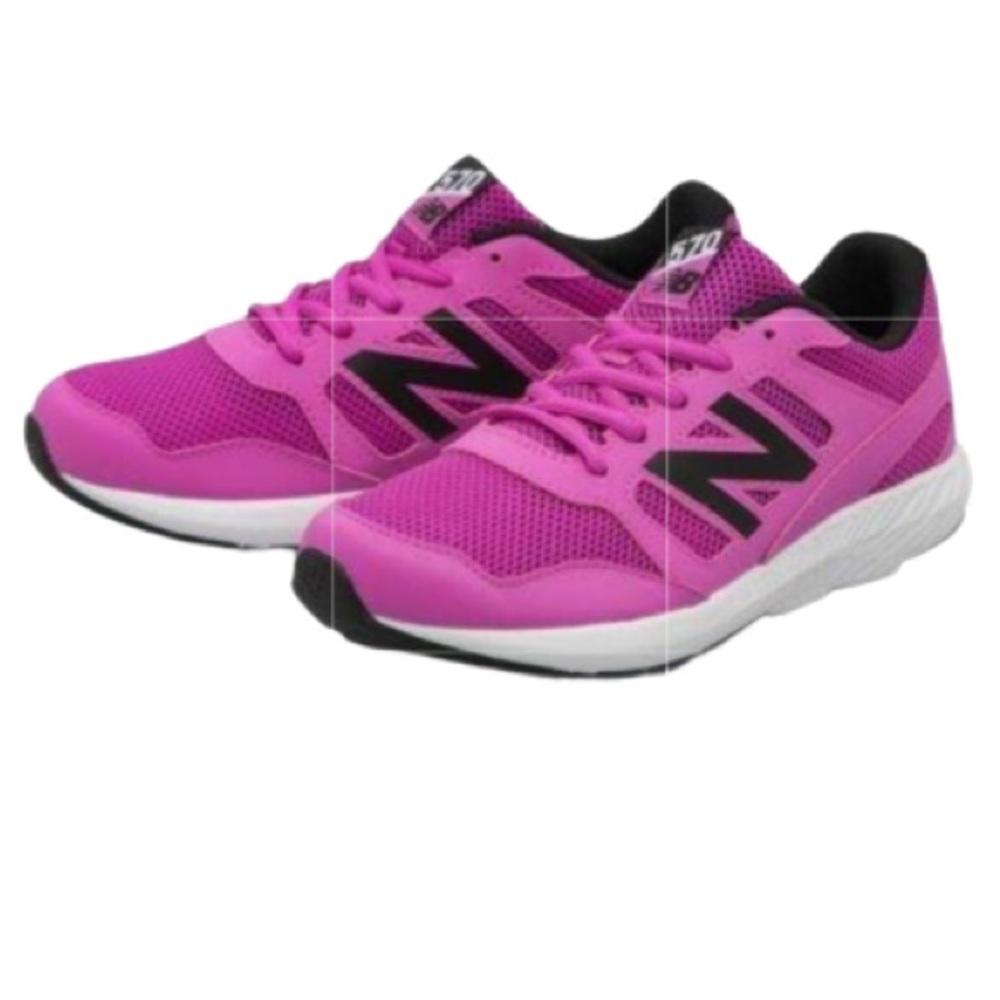 New Balance Fuschia White 570 Kids Running Shoe Never Worn Size 6